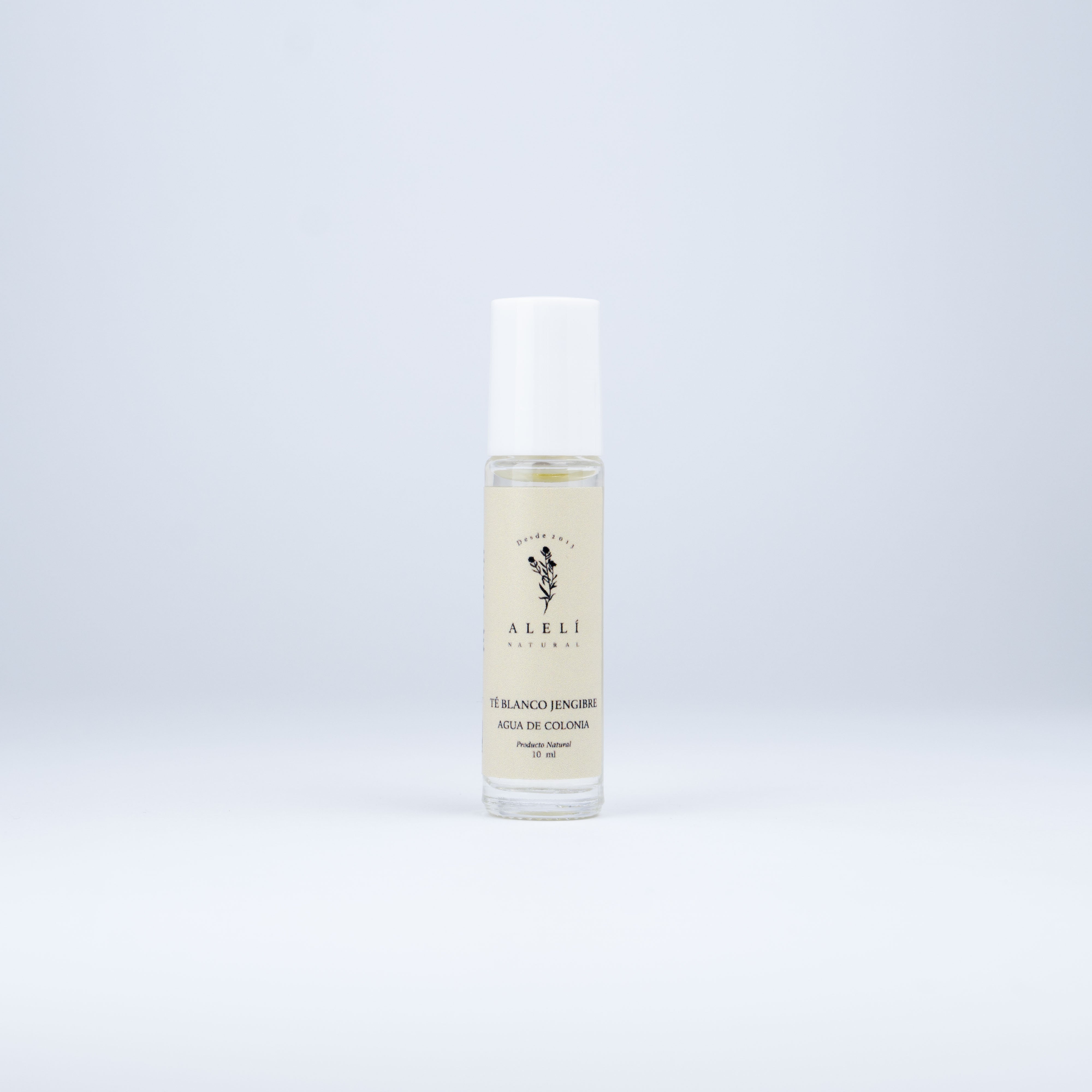 Colonia roll-on Alelí Natural 10 ml Té Blanco Jengibre. Fragancia cítrica con toque cálido y especiado.