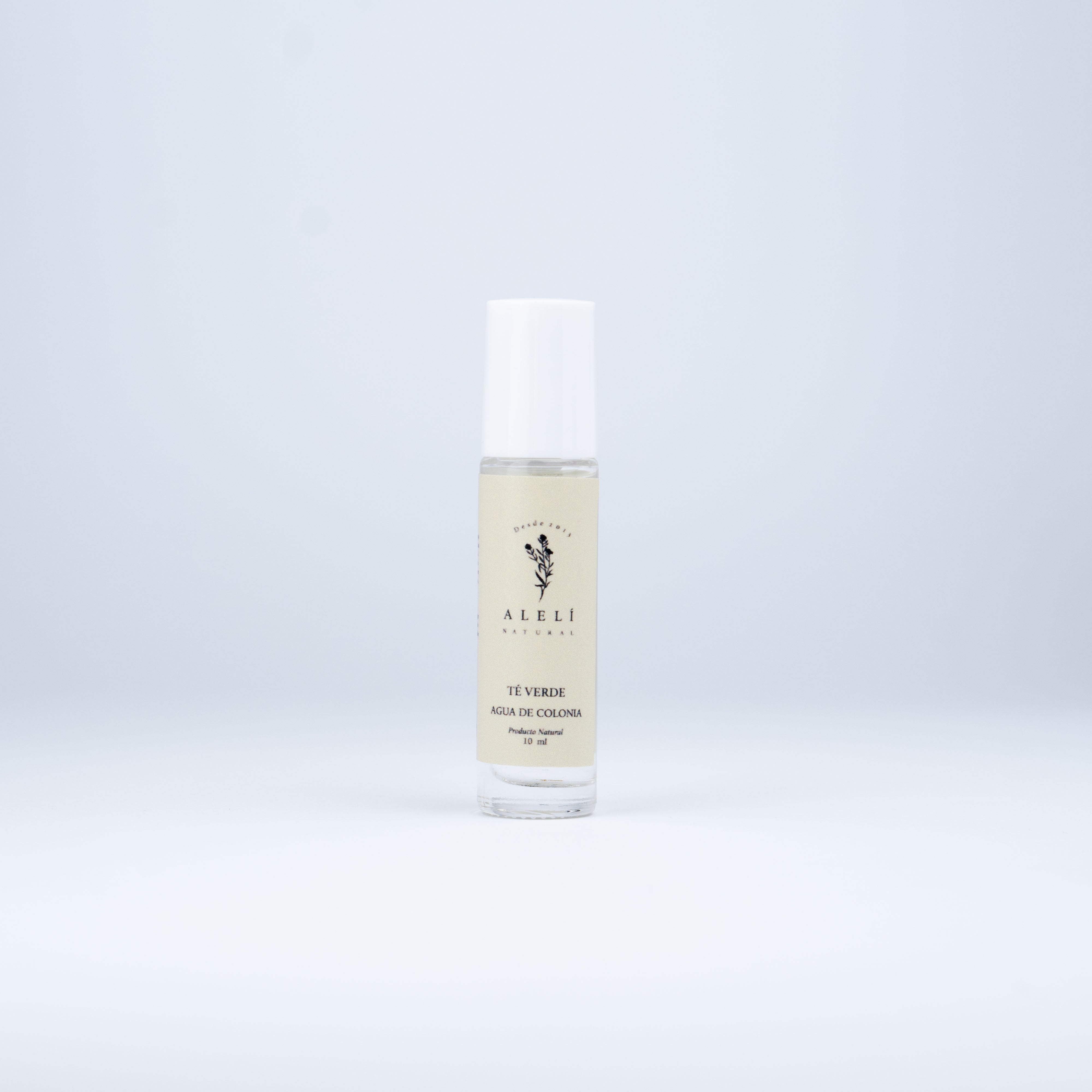 Colonia vegana roll-on Alelí Natural 10 ml Té Verde. Frescura herbal y cítrica en formato portátil.