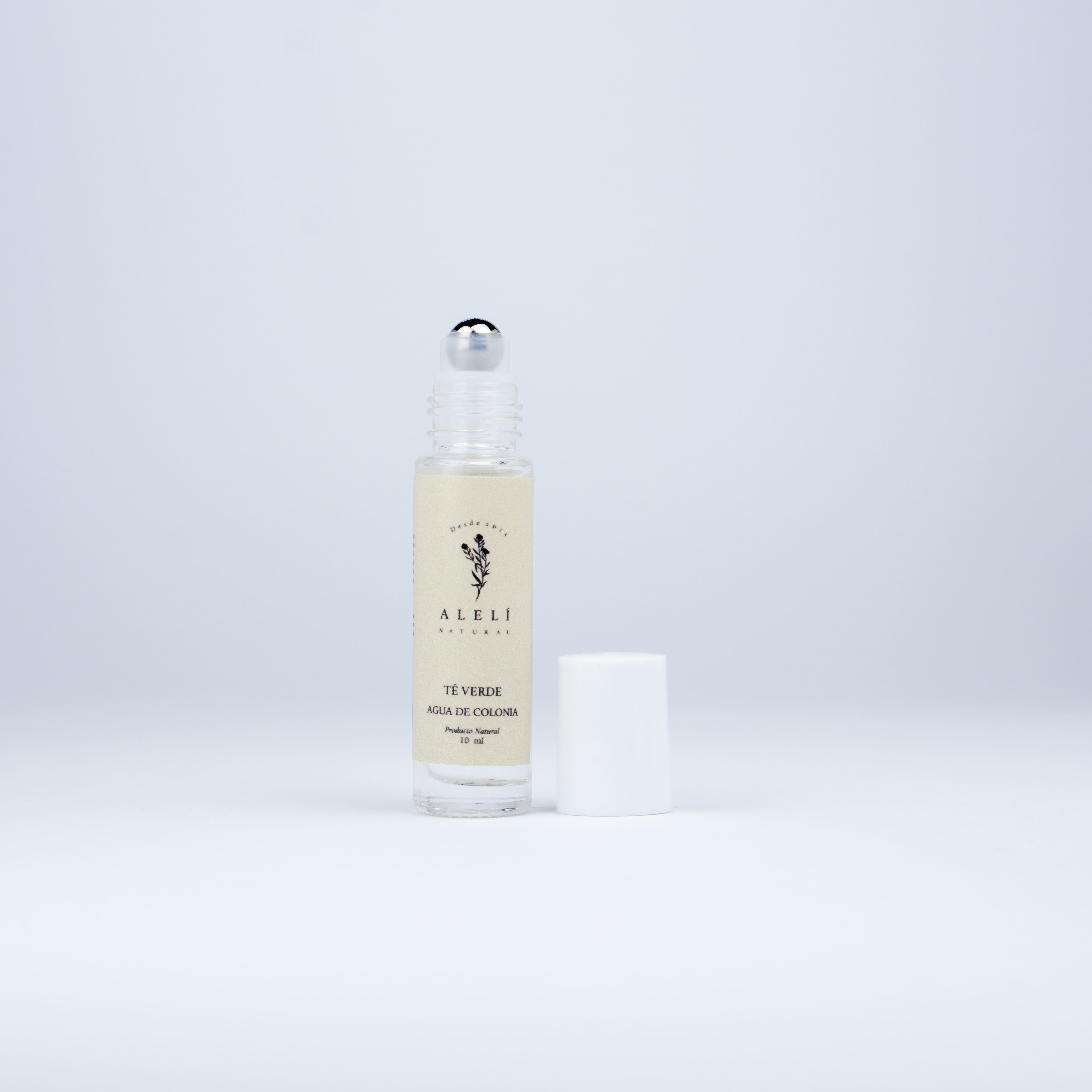 Colonia vegana roll-on Alelí Natural 10 ml Té Verde. Frescura herbal y cítrica en formato portátil.