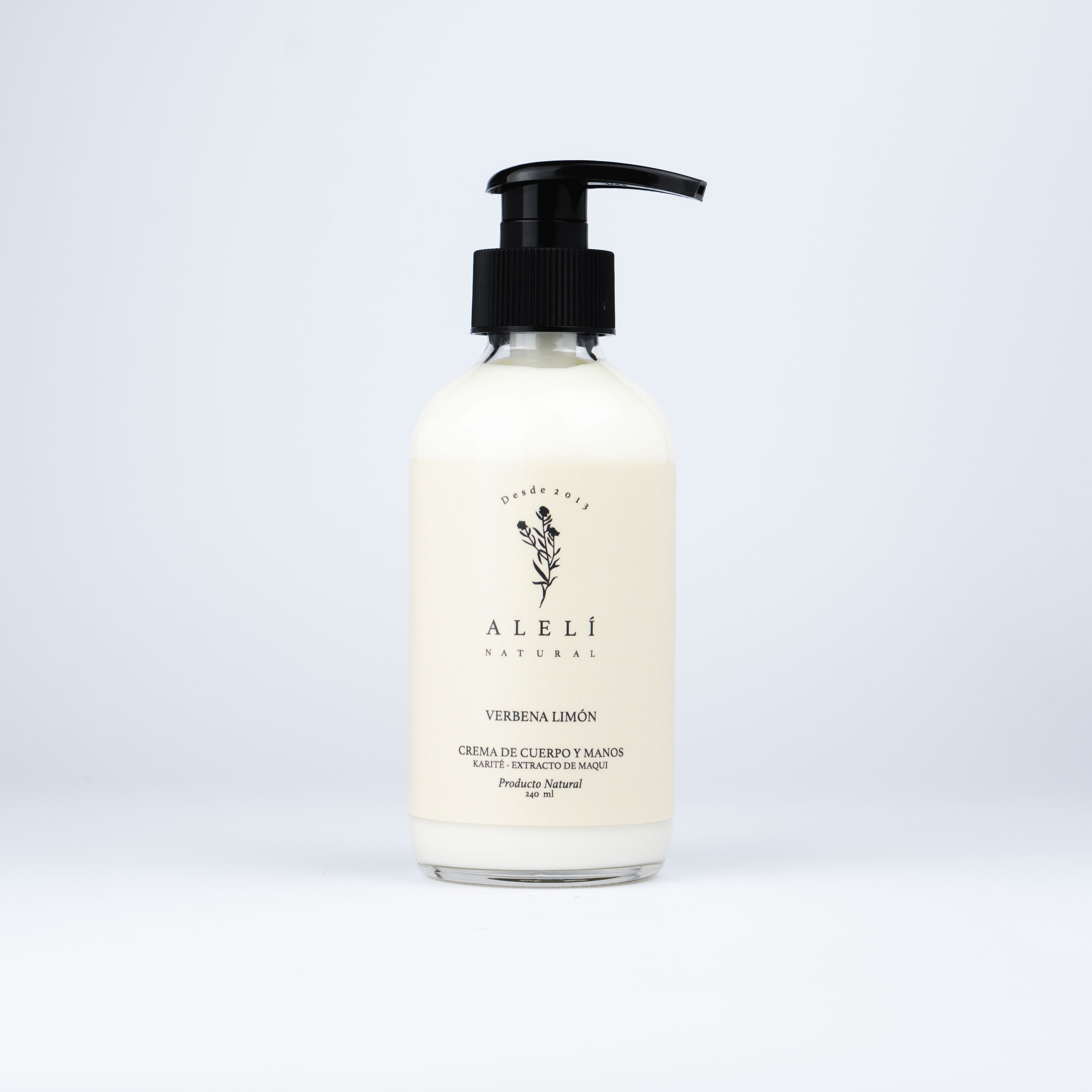 Crema hidratante de manos y cuerpo Alelí Natural 100 ml Verbena Limón. Aroma cítrico energizante y textura ligera de rápida absorción.