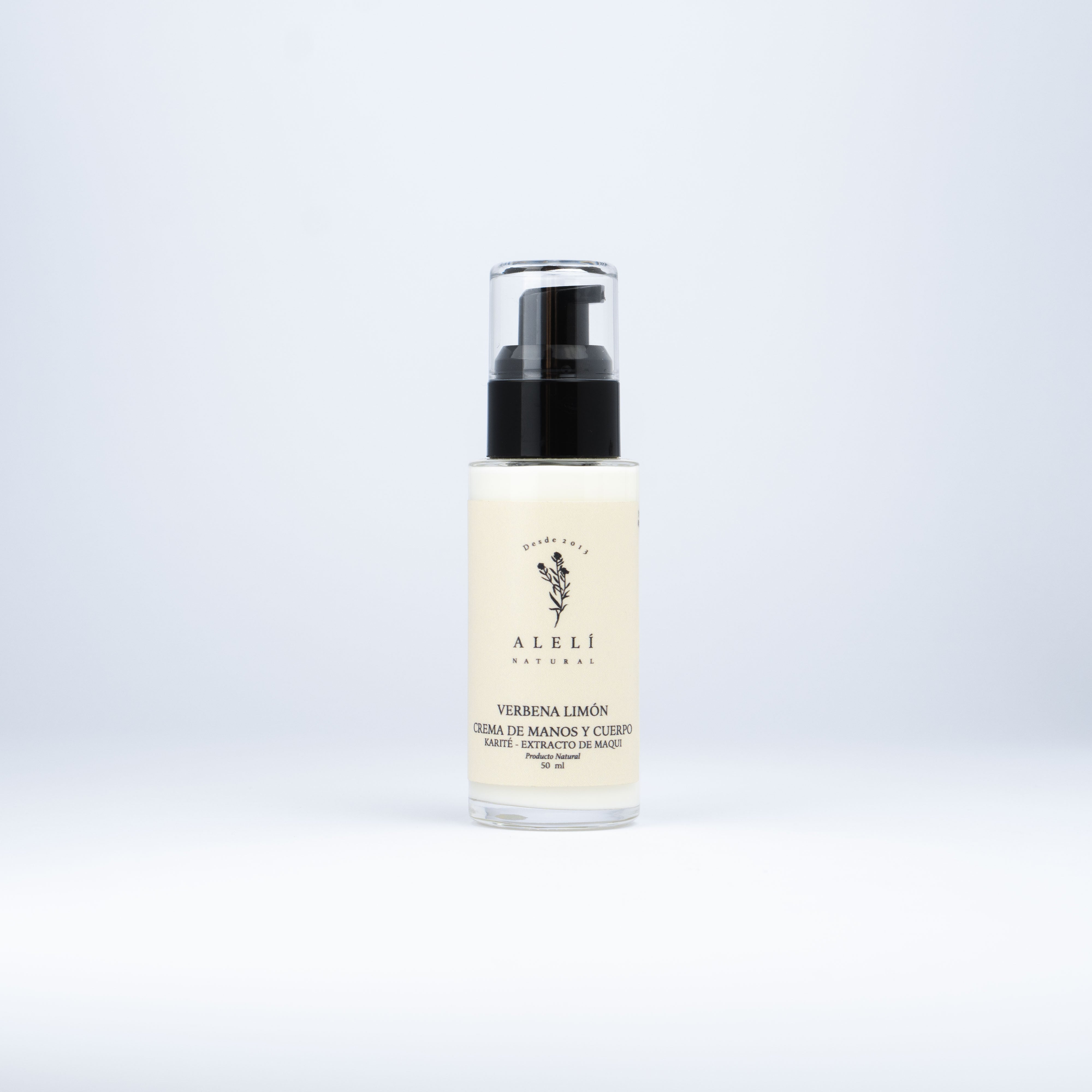 Crema hidratante de manos y cuerpo Alelí Natural 50 ml Verbena Limón. Aroma cítrico energizante y textura ligera de rápida absorción.
