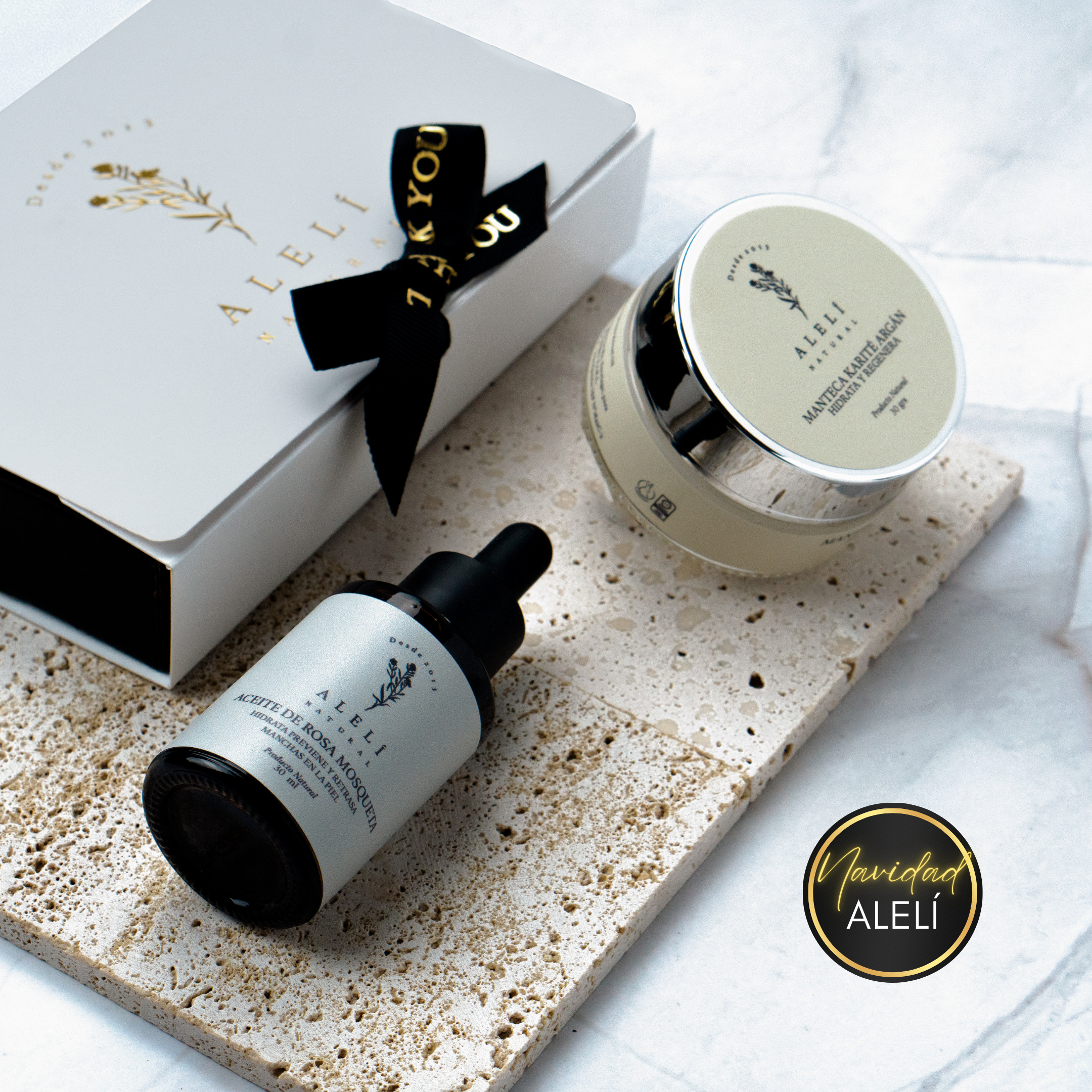 Descubre el poder reparador de la manteca de karité y el aceite de de rosa mosqueta con este pack diseñado para restaurar la elasticidad, suavidad y brillo natural de la piel. Ideal para pieles secas o expuestas a factores externos, este dúo revitaliza en profundidad con ingredientes vegetales y antioxidantes. Navidad Alelí 35% Off.