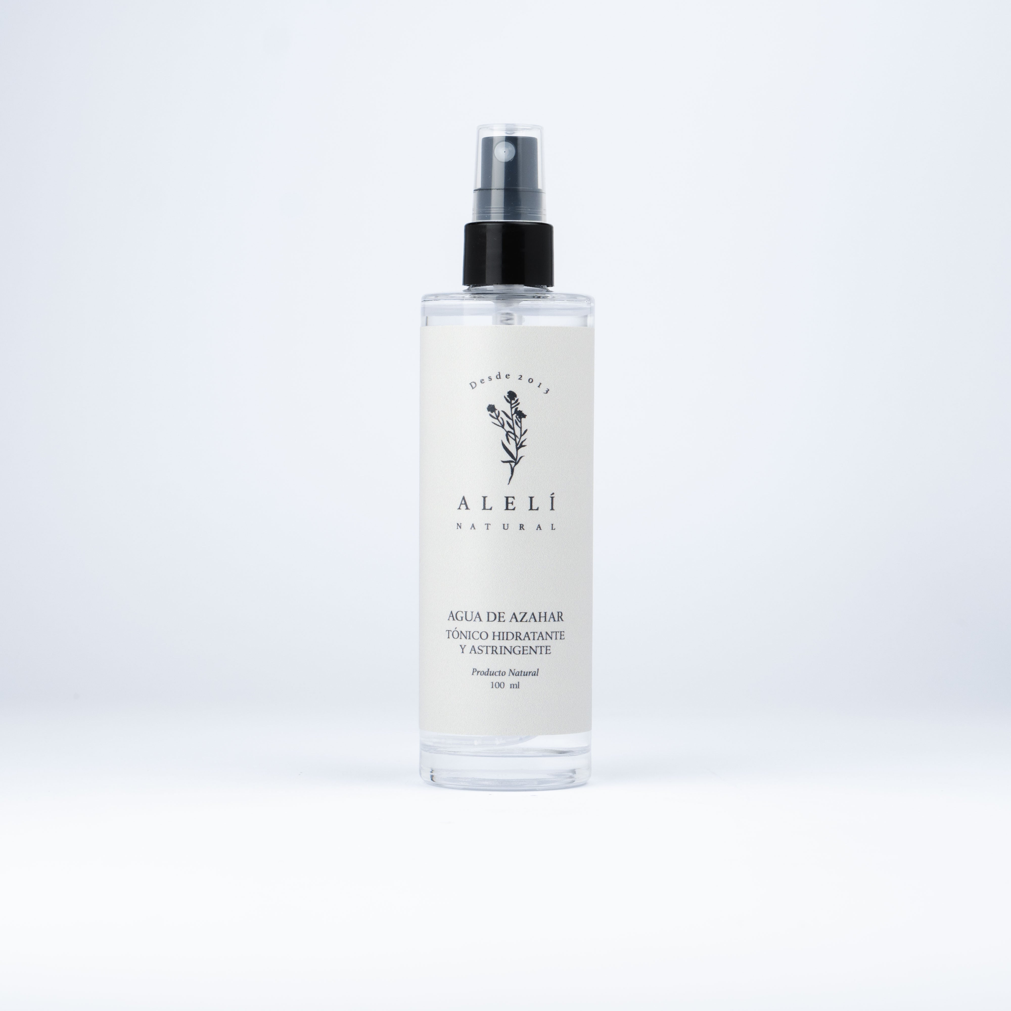 Tónico Oil Control de Agua de Azahar Alelí Natural 100 ml. Tonifica, hidrata y controla el sebo, ideal para pieles mixtas o grasas.