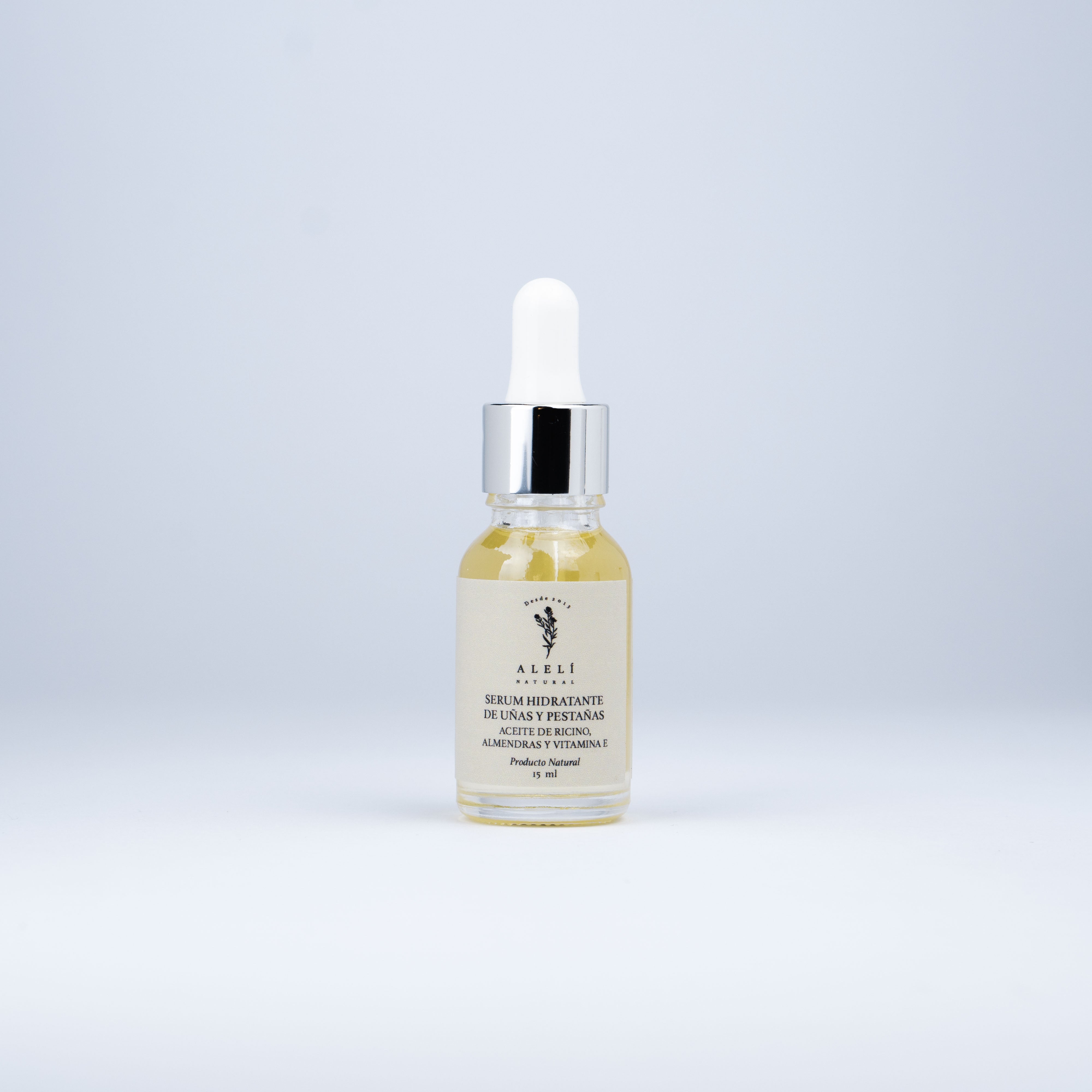 Sérum Hidratante de Pestañas y Uñas Alelí Natural 15 ml. Fortalece y nutre con ingredientes naturales, ideal para cuidado diario.