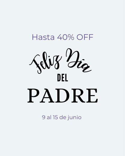 Feliz día del padre en alalinatural con productos con hasta un 40% de descuento, del 9 al 15 de junio de 2025