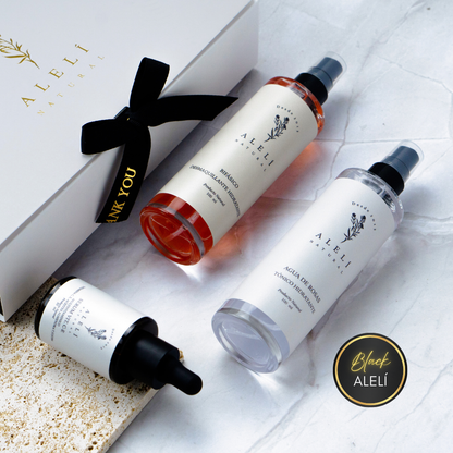 Trío esencial ha sido cuidadosamente diseñado para limpiar, hidratar y revitalizar la piel desde el primer paso. Ideal para comenzar el día con una piel radiante, protegida y equilibrada. Black Alelí 35% Off.