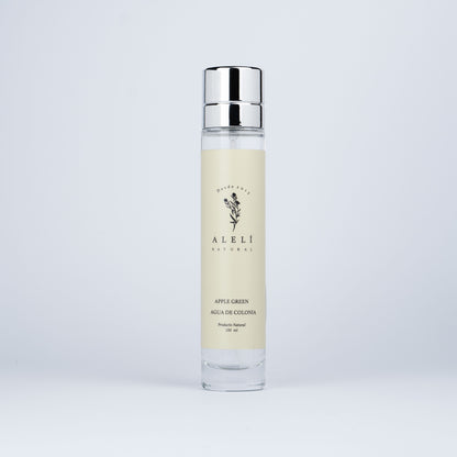 Colonia vegana Alelí Natural 100 ml Apple Green. Aroma fresco y dulce de manzana verde, ideal para el uso diario.