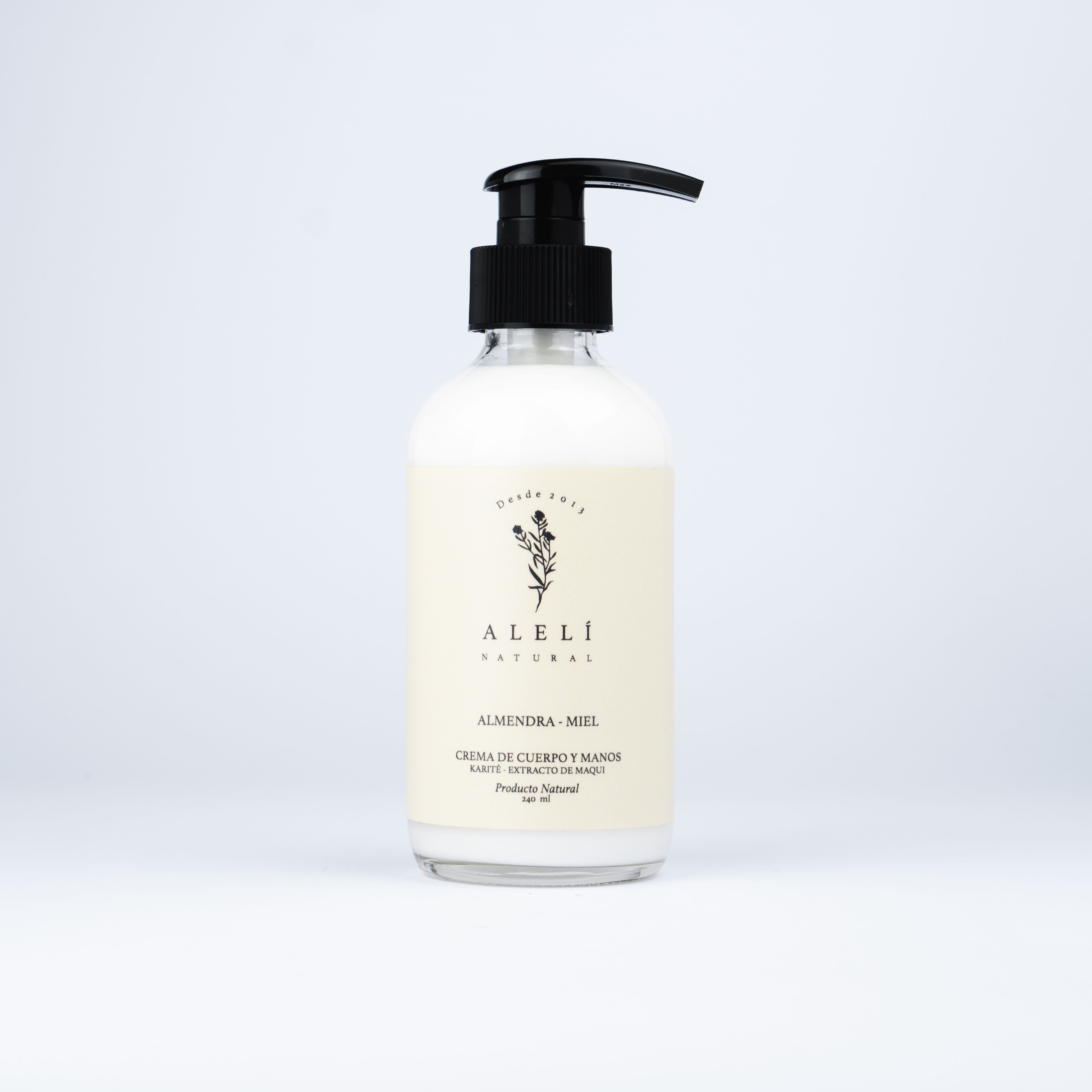 Crema hidratante de manos y cuerpo Alelí Natural 100 ml Almendra Miel. Nutrición cálida para piel suave y protegida.