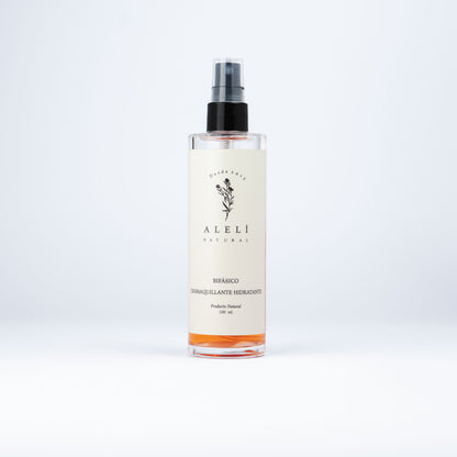 Limpiador Facial Bifásico Alelí Natural 100 ml. Remueve maquillaje e impurezas, limpia y nutre con agua de rosas y palo de rosa.