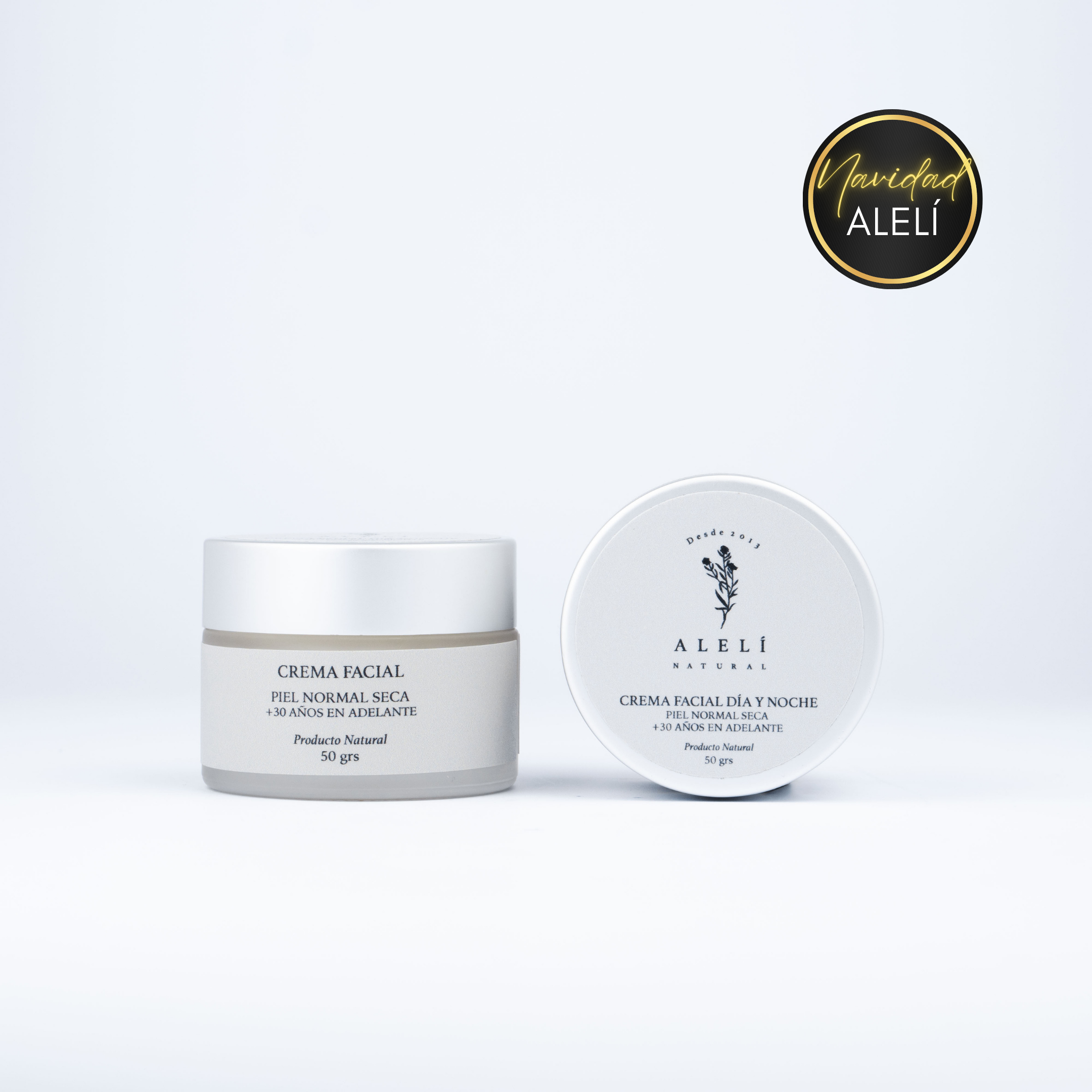 Esta crema facial está formulada con manteca de karité, ácido hialurónico, elastina y extractos naturales que nutren e hidratan intensamente tu piel. Su acción regeneradora celular mejora la firmeza y elasticidad del rostro, mientras que los extractos de manzanilla y aloe vera calman, reparan y suavizan la piel desde la primera aplicación. Navidad Alelí 35% Off.