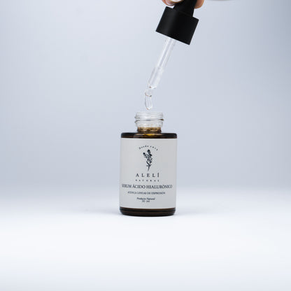 Sérum Hidratante Ácido Hialurónico Alelí Natural 30 ml. Hidratación profunda para todo tipo de piel, fórmula ligera y efectiva.