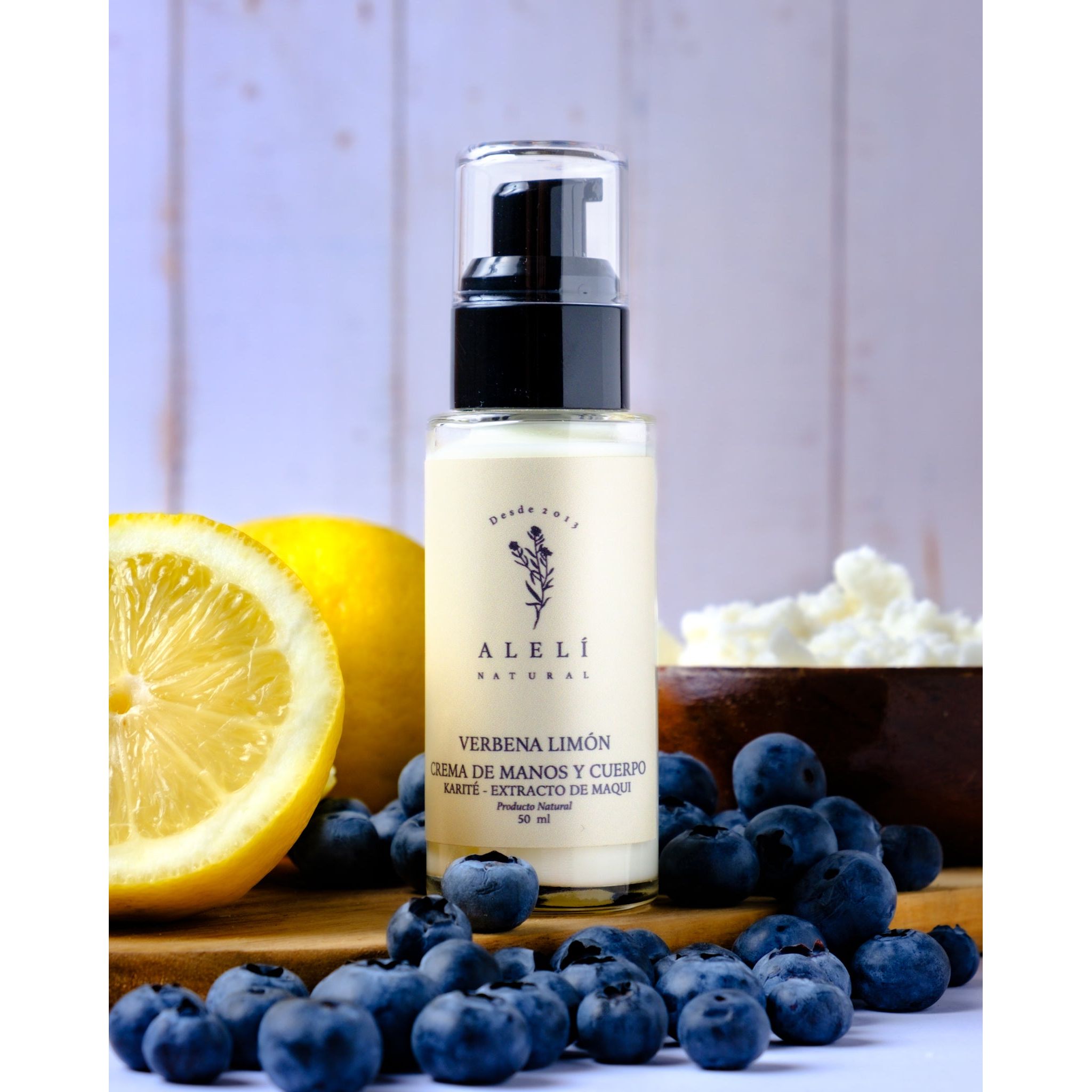 Crema hidratante de manos y cuerpo Alelí Natural 50 ml Variedades. Nutrición cálida para piel suave y protegida.